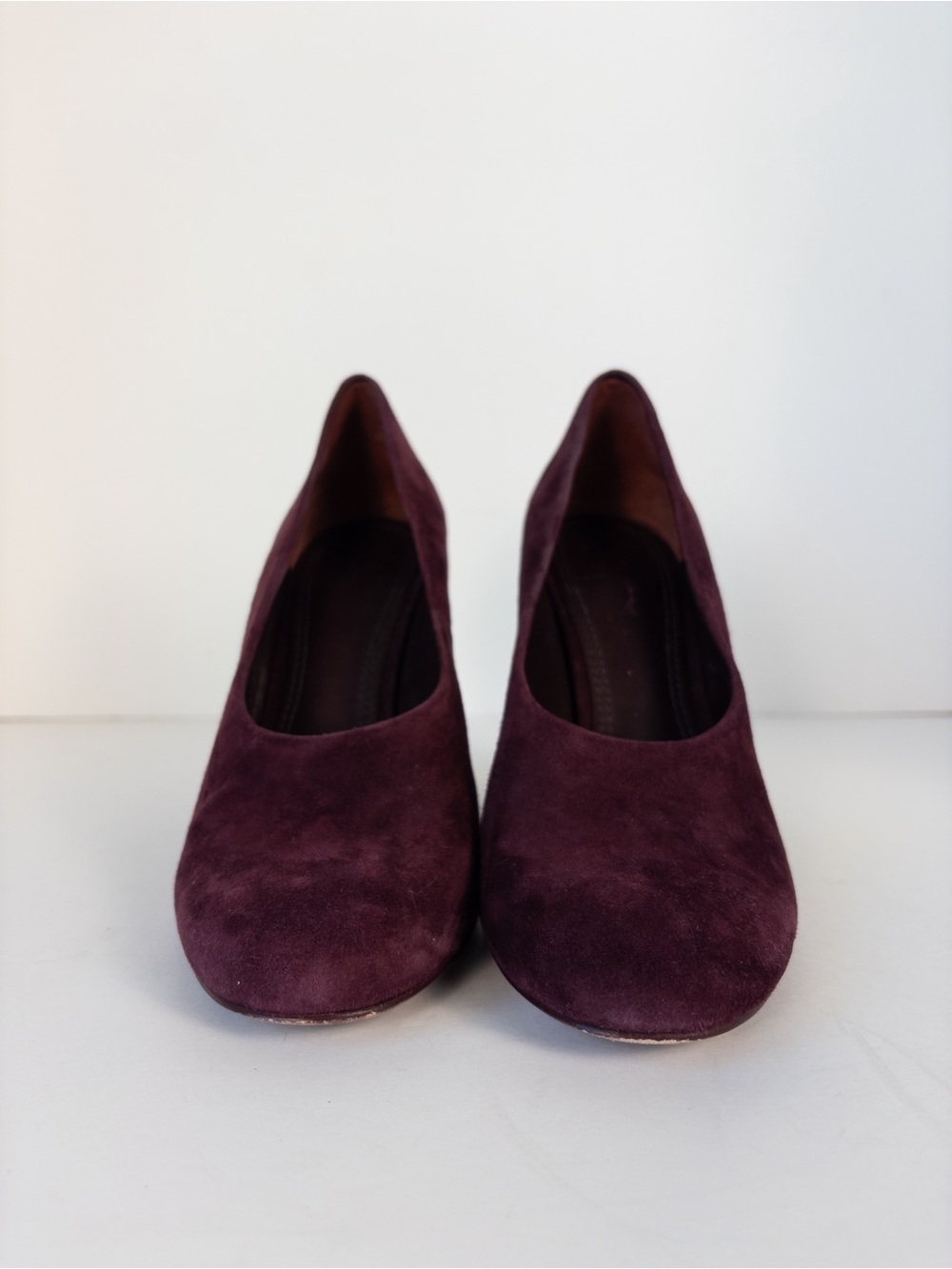 Tory Burch Lucia Suede Pumps in Burgundy Fig - Picture 6 of 14